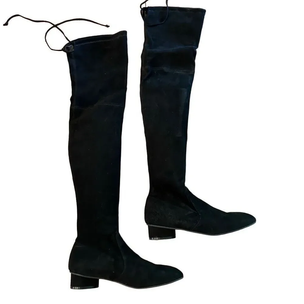 Stuart Weitzman Quebecland Boot in Black Suede- size 8.5